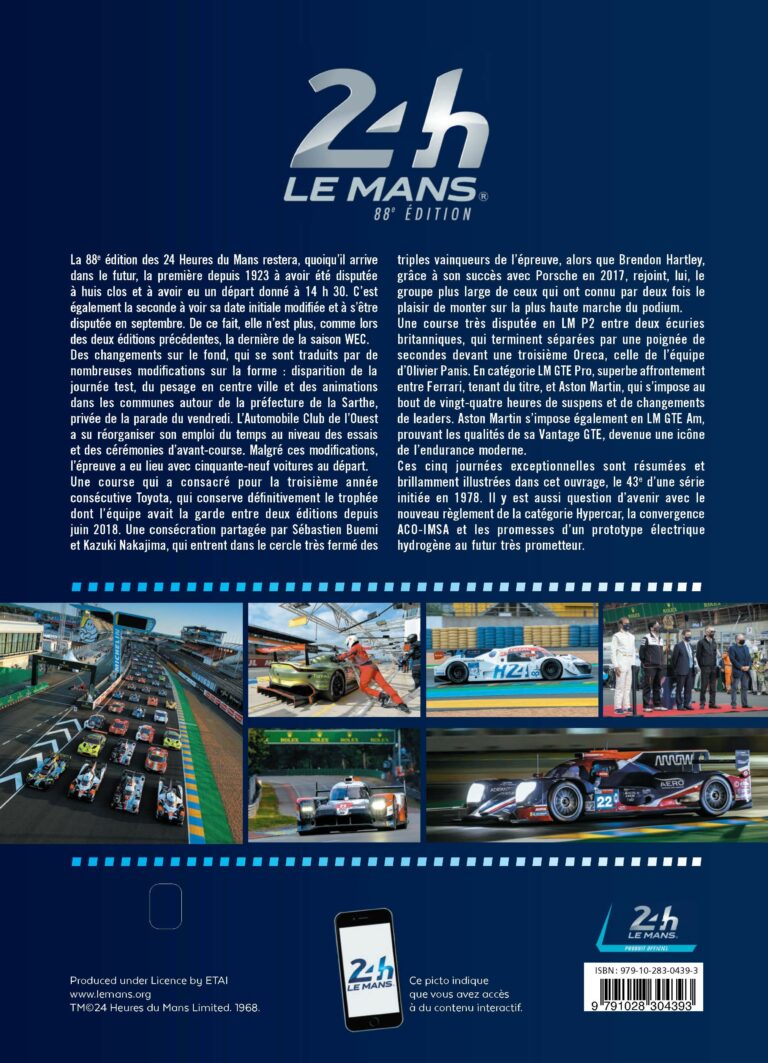 24 Heures du Mans 2020, le livre officiel