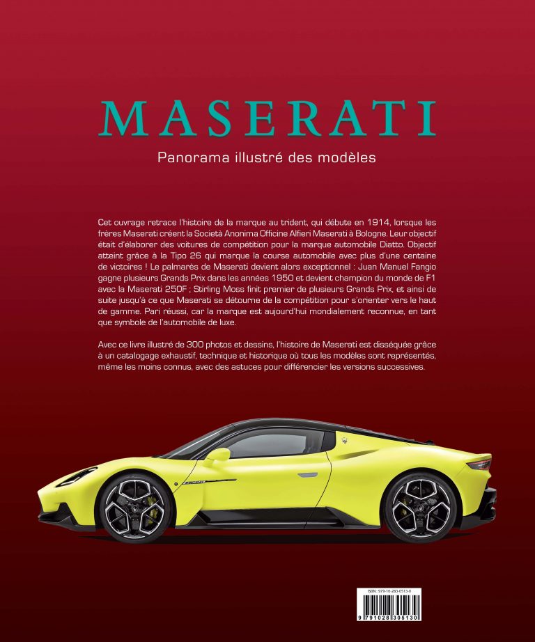 MASERATI, panorama illustré des modèles